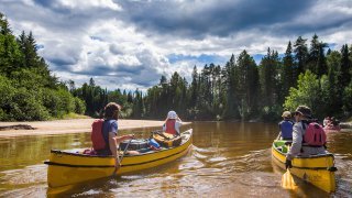 Canot camping, packraft et parcs nationaux