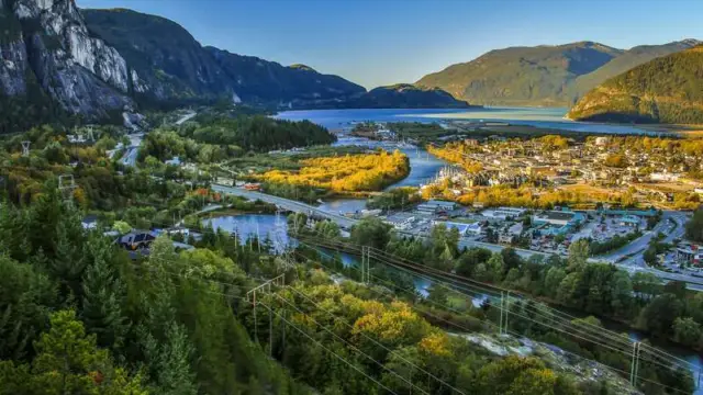 Vue sur la ville de Squamish