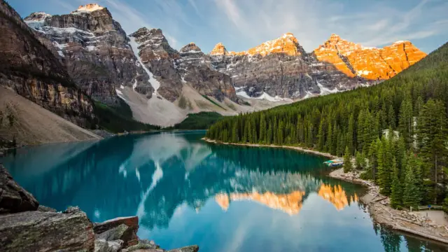 Lac Moraine ou aller au canada