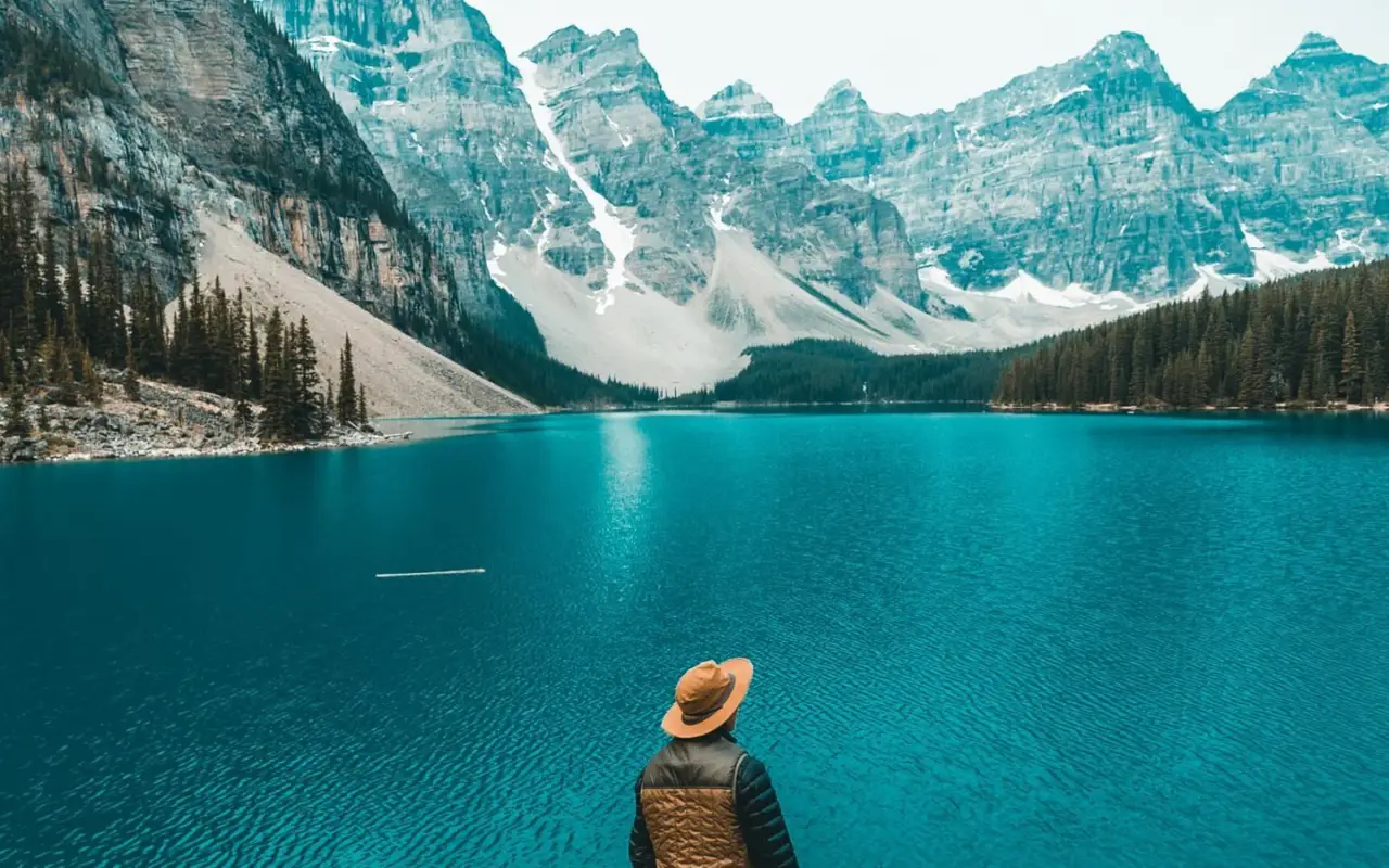 Vue lac et montagnes Canada