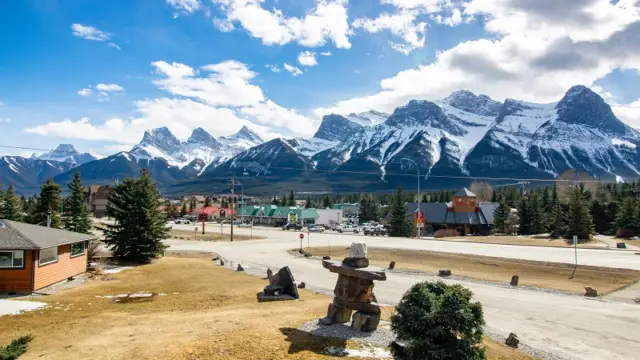 Canmore en mobilités douces dans l'ouest canadien.