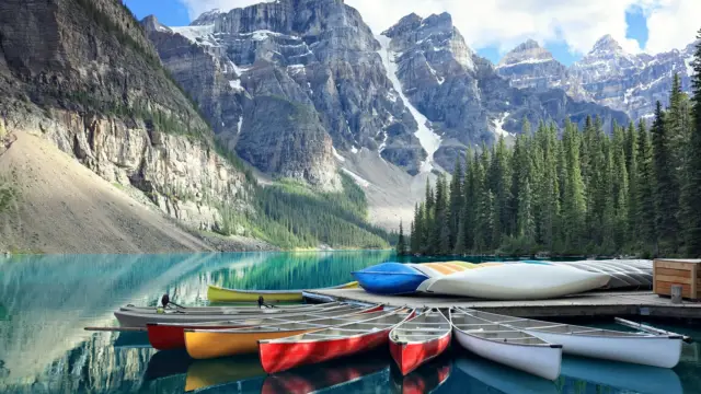 L’été canadien lac Moraine, Alberta