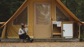 Tente prête-à-camper au Canada