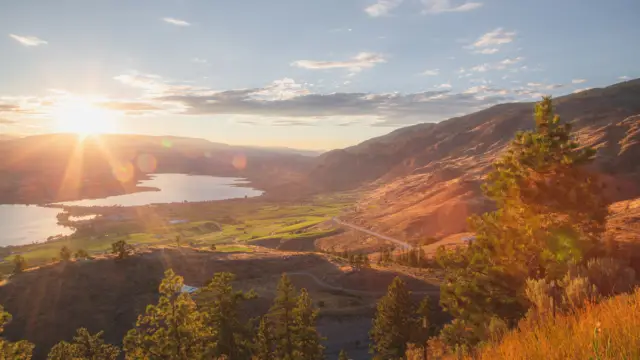 Vallée de l'Okanagan et ses vignobles au Canada