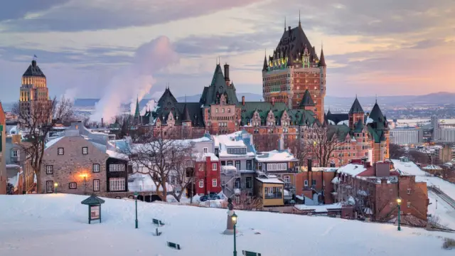 Ville de Québec au Canada en hiver