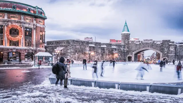 Ville de Québec au Canada sous la neige