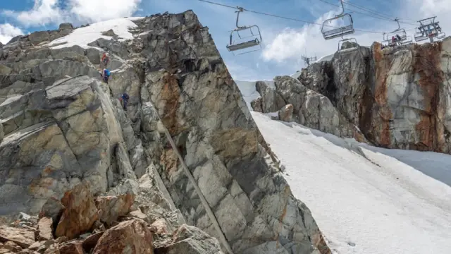 Montagne enneigée à Whistler au Canada